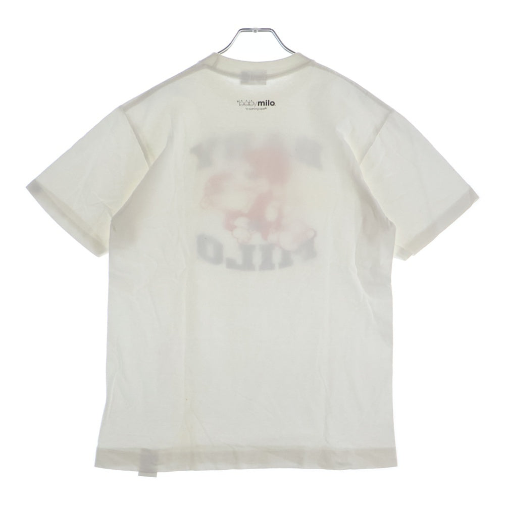 A BATHING APE(アベイシングエイプ) 00s OLD 初期タグ BABY MILO ムック本限定 フロントプリント 半袖Tシャツ ホワイト