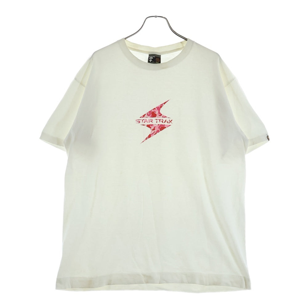 A BATHING APE(アベイシングエイプ) N.E.R.D エヌ イー アール ディー STAR TRAK OLD 初期タグ プリント半袖Tシャツ ホワイト
