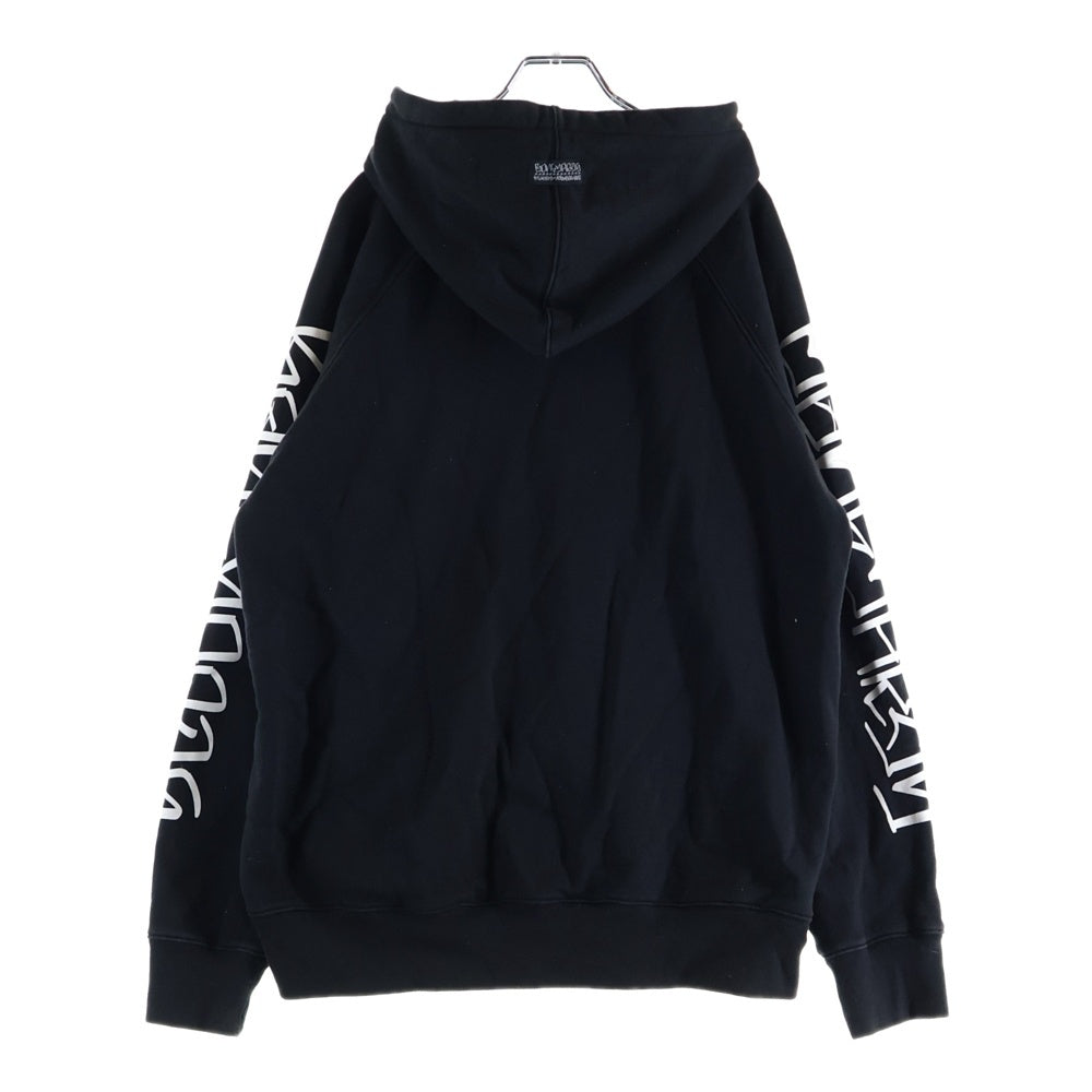 NEIGHBORHOOD(ネイバーフッド) ×STUSSY BONEYARDS ステューシー ボーンヤーズ ジップアップ 袖ロゴスウェットパーカー ブラック