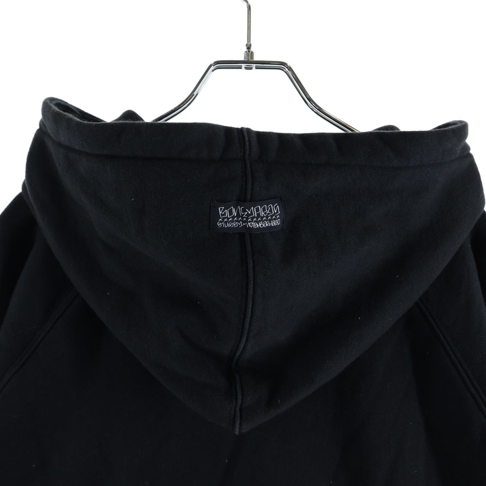 NEIGHBORHOOD(ネイバーフッド) ×STUSSY BONEYARDS ステューシー ボーンヤーズ ジップアップ 袖ロゴスウェットパーカー ブラック