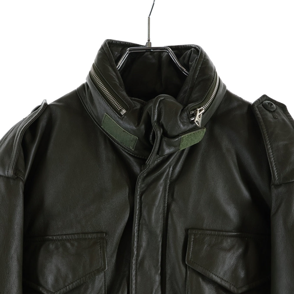 A BATHING APE(アベイシングエイプ) OLD 初期タグ カウレザー 牛革 M65 中綿 ミリタリージャケット カーキ