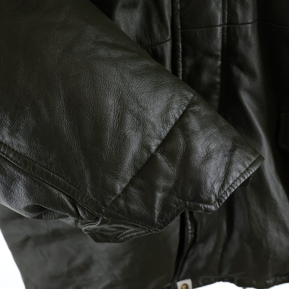 A BATHING APE(アベイシングエイプ) OLD 初期タグ カウレザー 牛革 M65 中綿 ミリタリージャケット カーキ