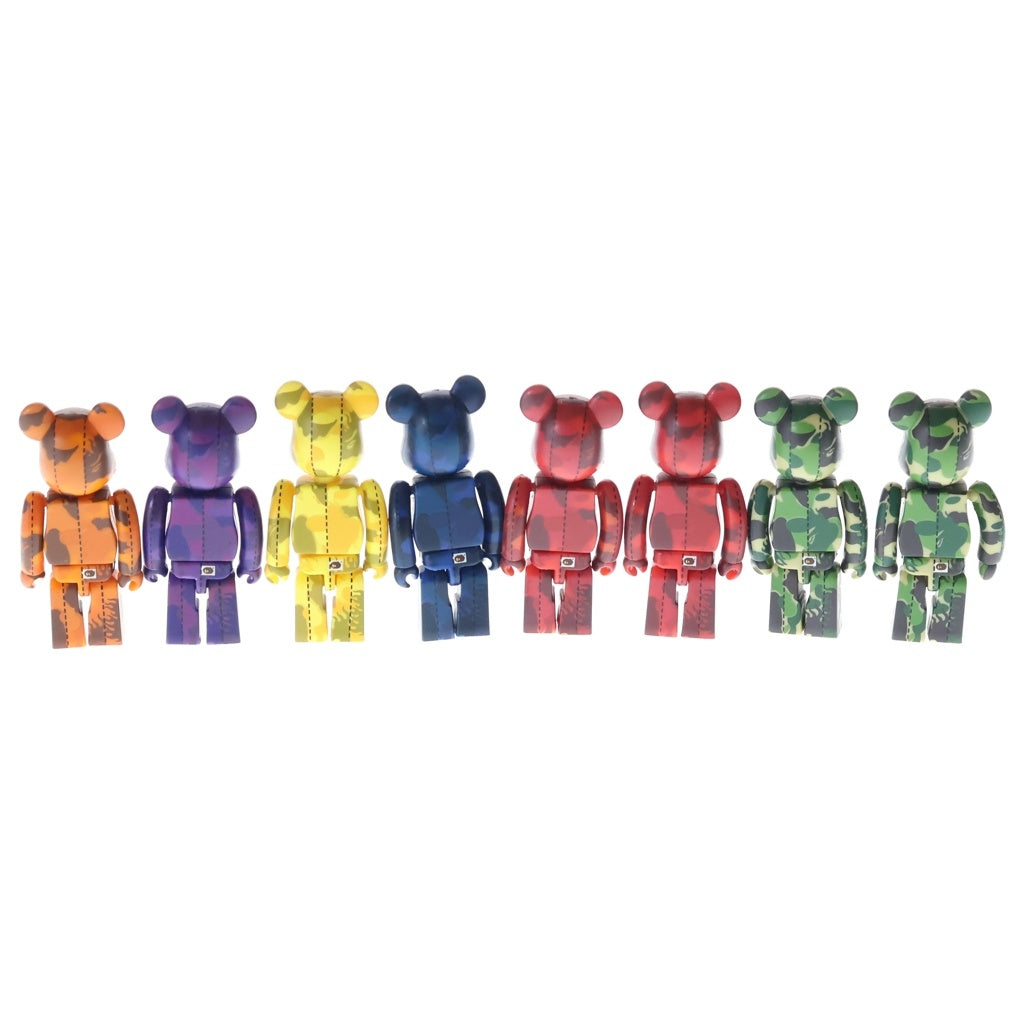 A BATHING APE(アベイシングエイプ) ×BER@BRICK ベアブリック カモ柄 100% フィギュア 人形 8体セット マルチ