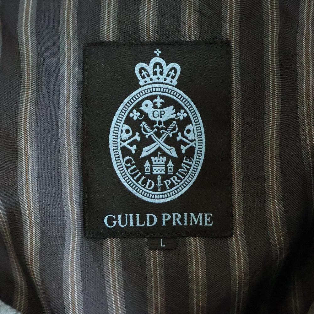 GUILD PRIME(ギルドプライム) 虎 刺繍 ジップアップ スカジャン ブルー 71F10-314-22