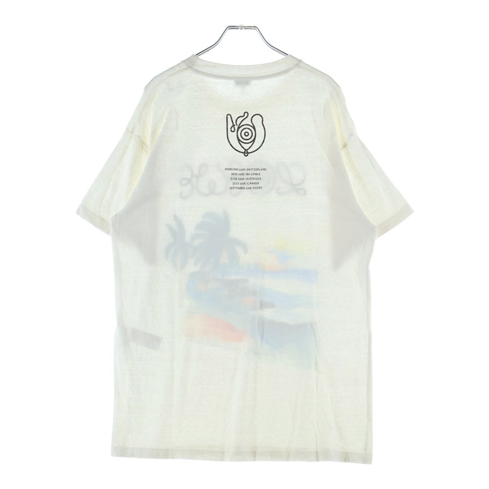 LOEWE(ロエベ) ウォーター カラープリント クルーネック 半袖Tシャツ カットソー ホワイト H6299982PC