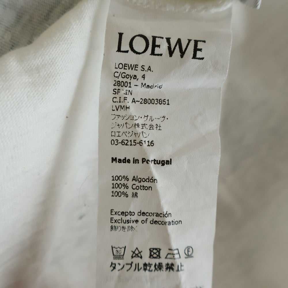 LOEWE(ロエベ) ウォーター カラープリント クルーネック 半袖Tシャツ カットソー ホワイト H6299982PC