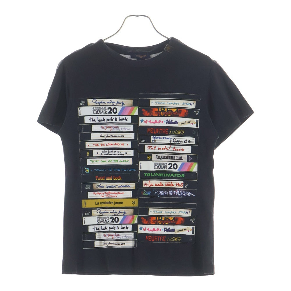 LOUIS VUITTON(ルイヴィトン) 20SS テレビプリント クルーネック 半袖Tシャツ カットソー ブラック レディース FITS91VZY