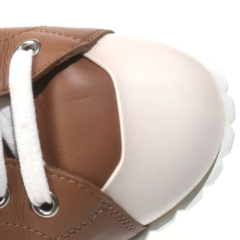 HERMES(エルメス) クロス レザーローカットスニーカー ブラウン