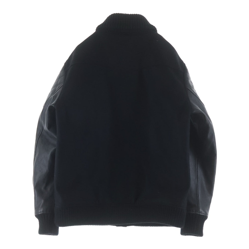 THE CRIMIE(ザ クライミー) WESTERN AWARD JACKET ウェスタンアワード カウレザー ウールジャケット レザースタジャン バーシティジャケット ブラック