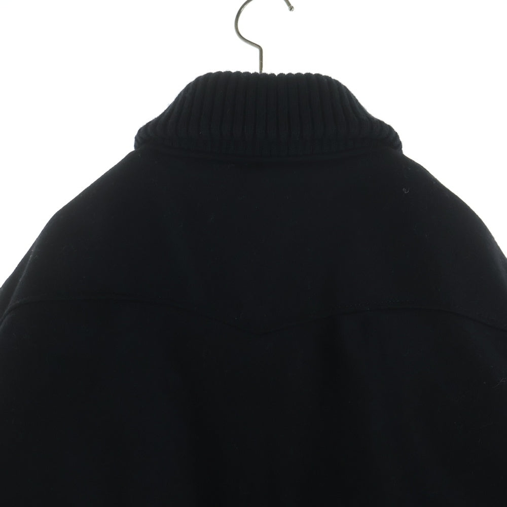 THE CRIMIE(ザ クライミー) WESTERN AWARD JACKET ウェスタンアワード カウレザー ウールジャケット レザースタジャン バーシティジャケット ブラック