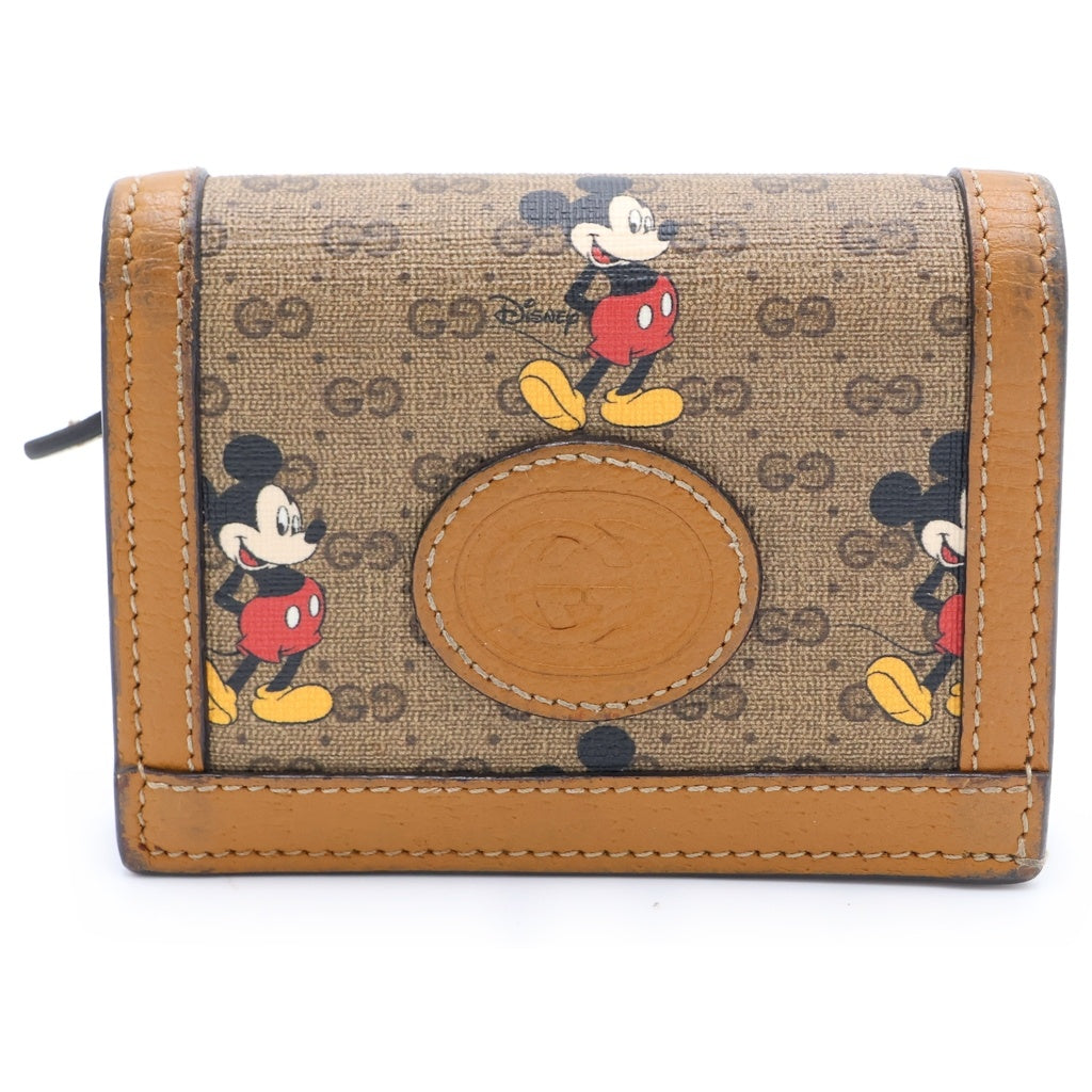 GUCCI(グッチ) ×Disney ディズニー インターロッキングG カードケース ブラウン 602534 レディース