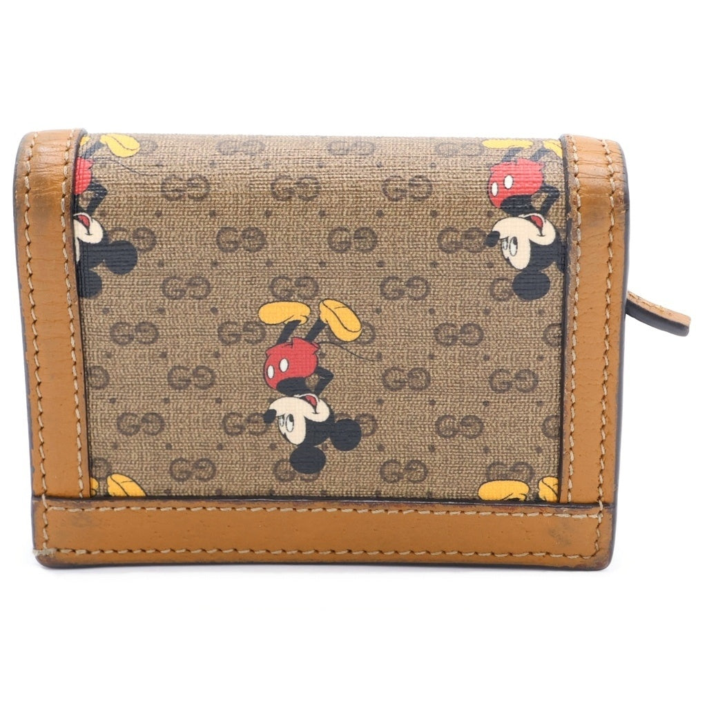 GUCCI(グッチ) ×Disney ディズニー インターロッキングG カードケース ブラウン 602534 レディース