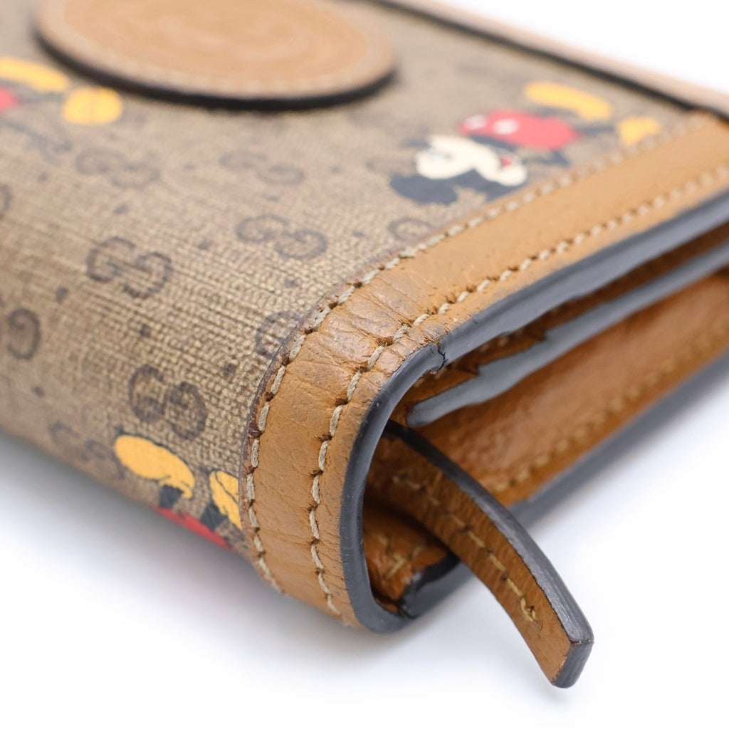GUCCI(グッチ) ×Disney ディズニー インターロッキングG カードケース ブラウン 602534 レディース