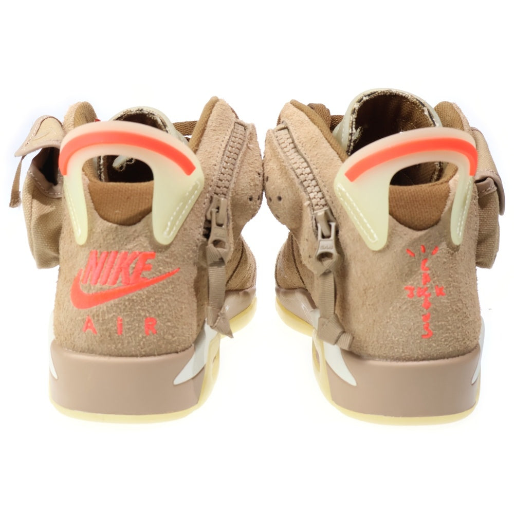 NIKE(ナイキ) ×TRAVIS SCOTT AIR JORDAN 6 RETRO SP BRITISH KAHKI トラヴィススコット エアジョーダン6 ブリティッシュ カーキ ハイカットスニーカー US6/24.0cm DH0690-200 レディース