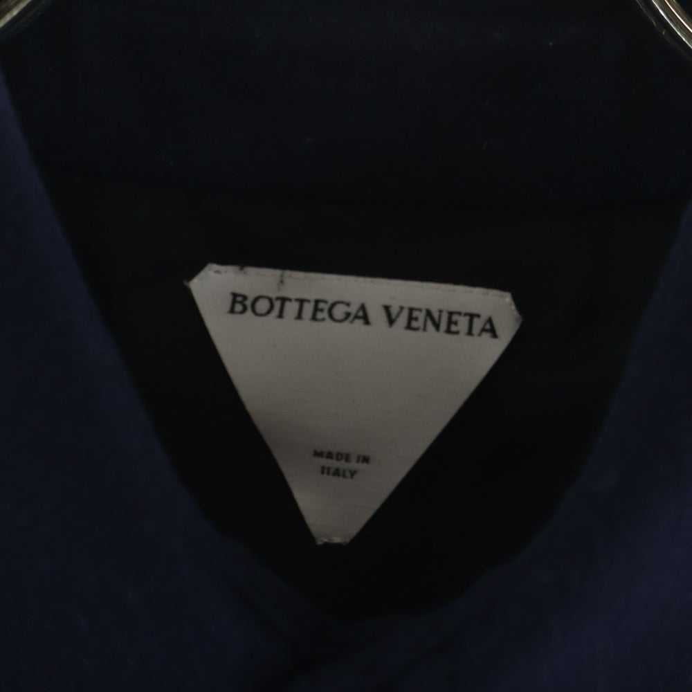 BOTTEGA VENETA(ボッテガヴェネタ) ウール フランネル ブルゾン シャツジャケット ネイビー 716972 V2CA0