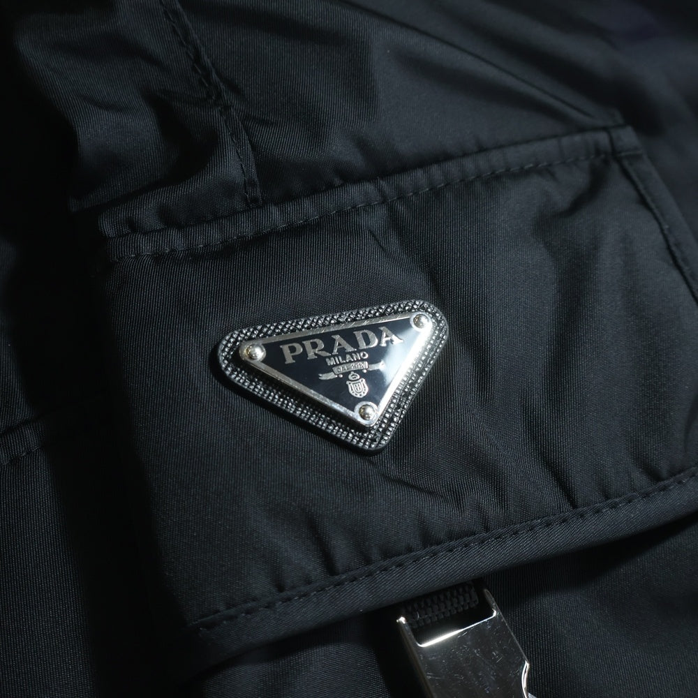 PRADA(プラダ) 21SS Re-Nylon トライアングルロゴ リナイロン カーゴパンツ ブラック SPH130