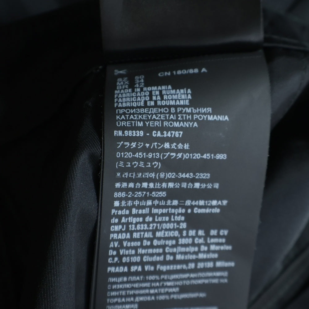 PRADA(プラダ) 21SS Re-Nylon トライアングルロゴ リナイロン カーゴパンツ ブラック SPH130