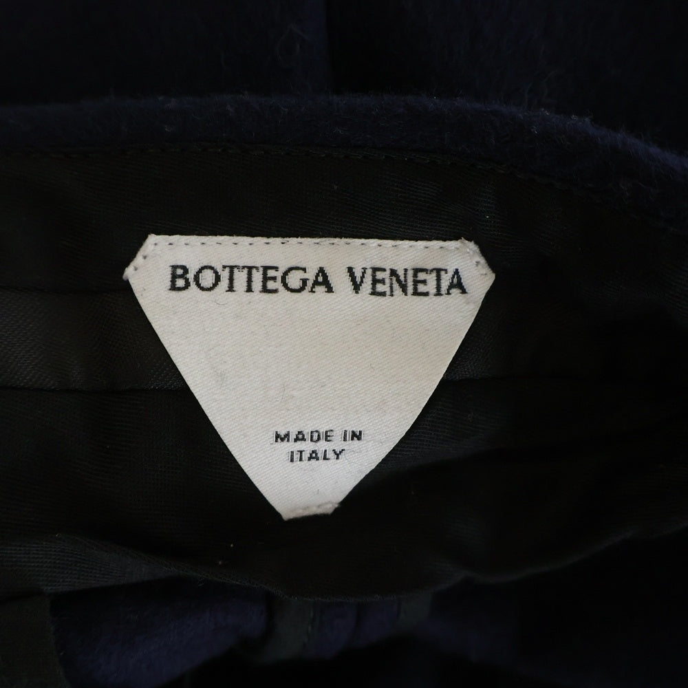 BOTTEGA VENETA(ボッテガヴェネタ) ウール フランネル ワイドパンツ トラウザーズ ネイビー 718689 V2CA0