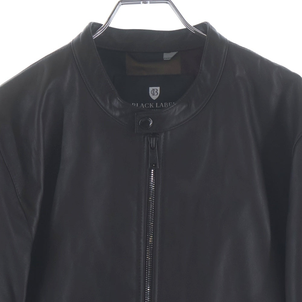 BLACK LABEL CRESTBRIDGE(ブラックレーベルクレストブリッジ) カウレザー ジップアップ シングル ライダースジャケット ブラック 51F01-401-54