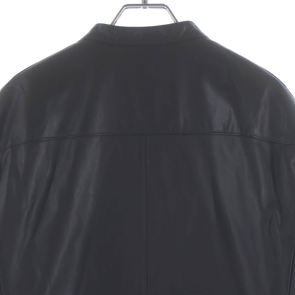 BLACK LABEL CRESTBRIDGE(ブラックレーベルクレストブリッジ) カウレザー ジップアップ シングル ライダースジャケット ブラック 51F01-401-54