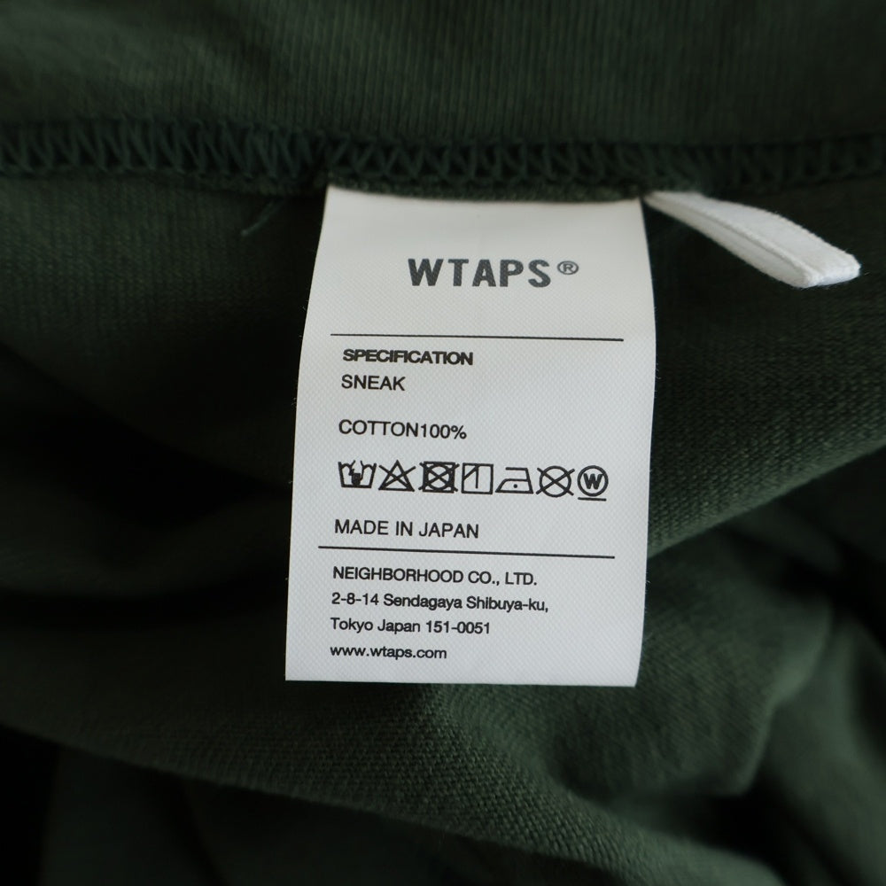 WTAPS(ダブルタップス) 25SS TSSC / SS ロゴプリント 半袖Tシャツカットソー グリーン 251ATDT-STM04S