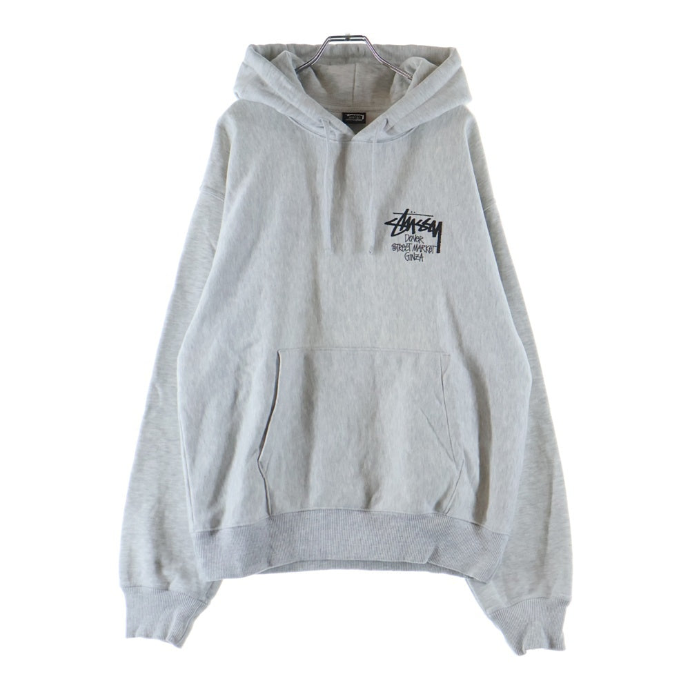 STUSSY(ステューシー) 23SS STU C. HOODIE ロゴプリント スウェット プルオーバーパーカー グレー Z4000SAS23