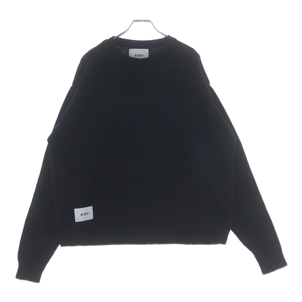 WTAPS(ダブルタップス) 23SS CN02 クルーネック ニットセーター ブラック 232MADT-KNM05