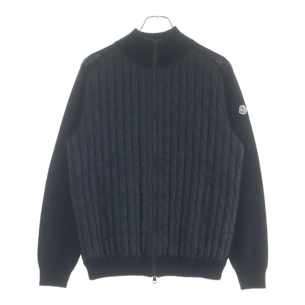 MONCLER(モンクレール) MAGLIONE TRICOT CARDIGAN マグリオントリコカーディガン ナイロン切替ジャケット ブラック 420919402900