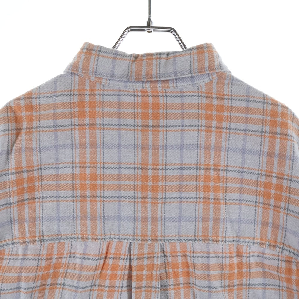 CHALLENGER(チャレンジャー) L/S CHECK SHIRT チェック柄 長袖シャツ オレンジ /グレー CLG-SH023-010