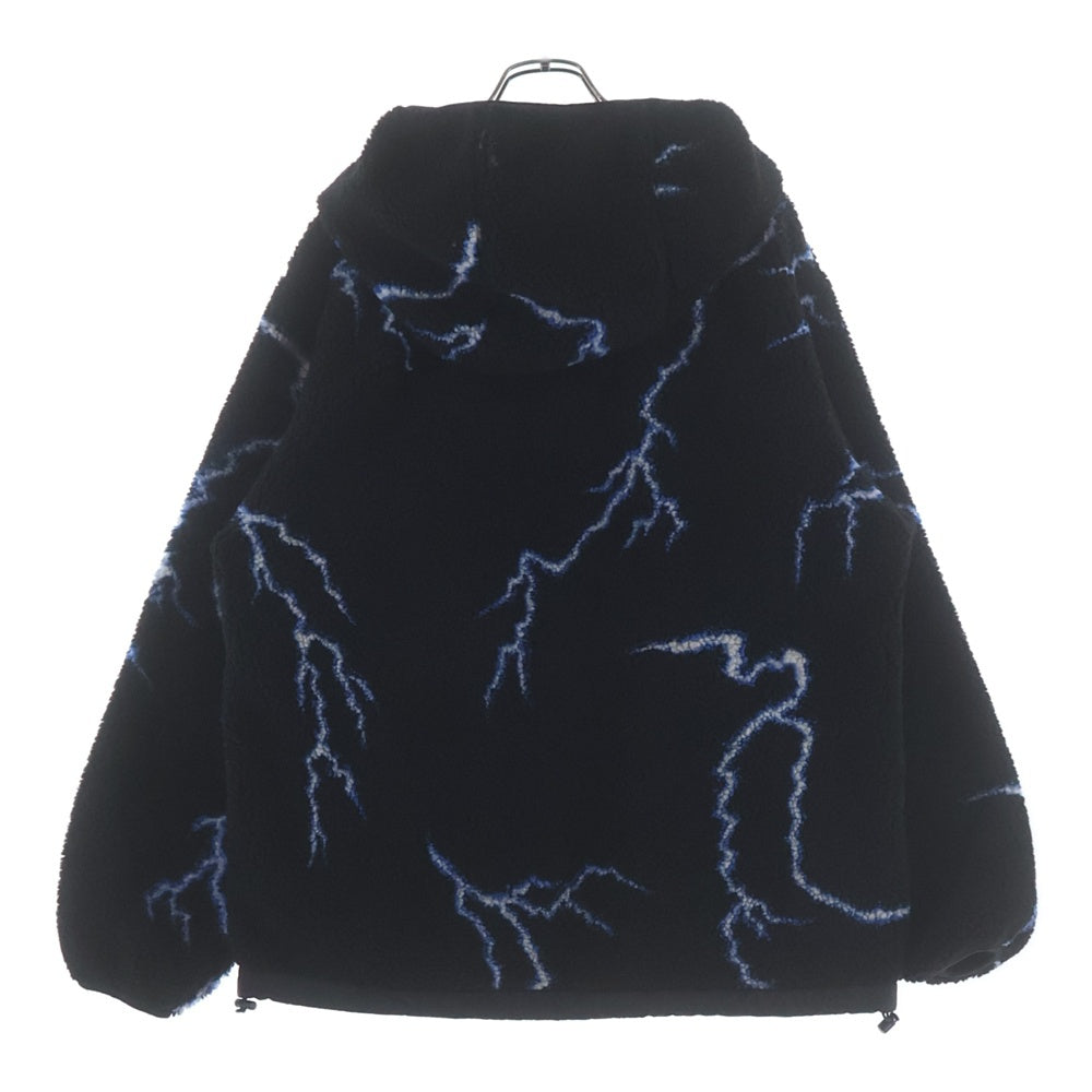CHALLENGER(チャレンジャー) THUNDERBOLT BOA HOODIE サンダーボルトボアフーディー フリースジップアップパーカー ブラック CLG-JK 025-012