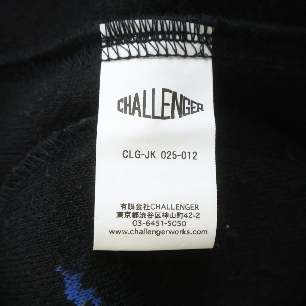 CHALLENGER(チャレンジャー) THUNDERBOLT BOA HOODIE サンダーボルトボアフーディー フリースジップアップパーカー ブラック CLG-JK 025-012