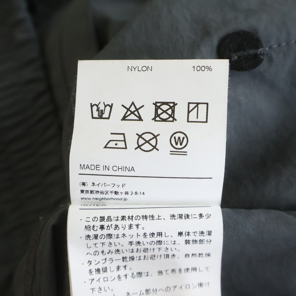 NEIGHBORHOOD(ネイバーフッド) 23AW ZIP UP HOODED JACKET ジップアップ ナイロンジャケット グレー 232TSNH-JKM03