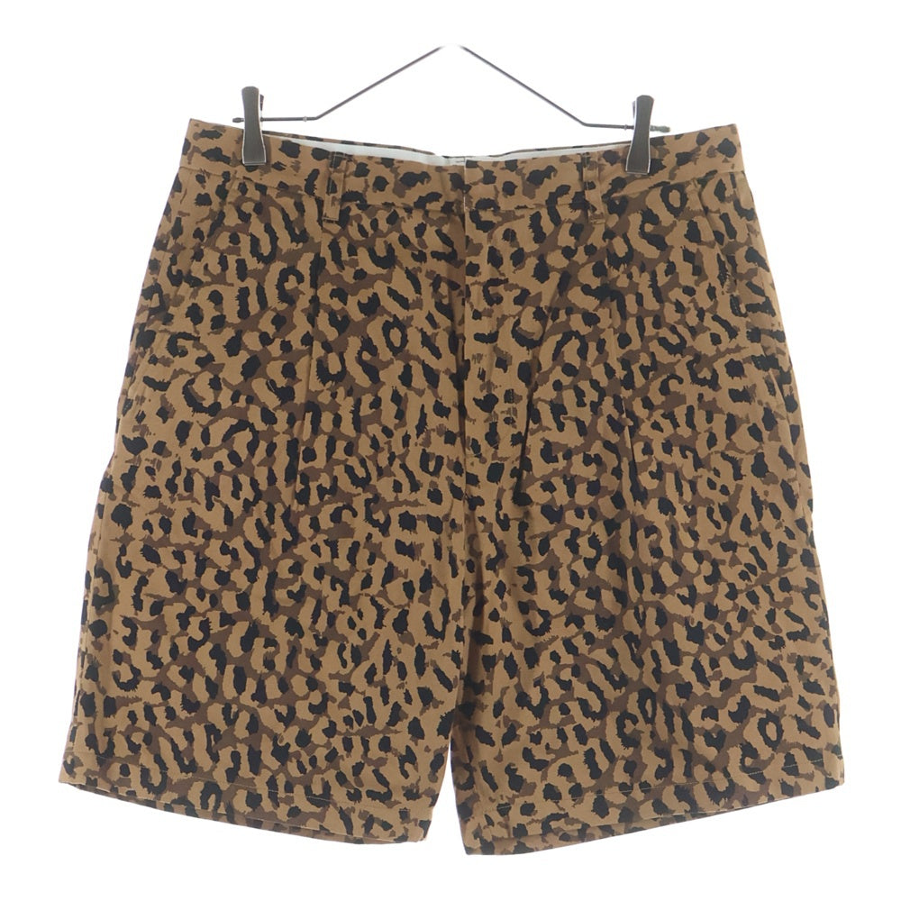 WACKO MARIA(ワコマリア) ×DICKIES PLEATED SHORT TROUSERS TYPE 2 ディッキーズ プリーツショーツ トラウザーパンツ レオパード ブラウン DICKIES-WM-PT05