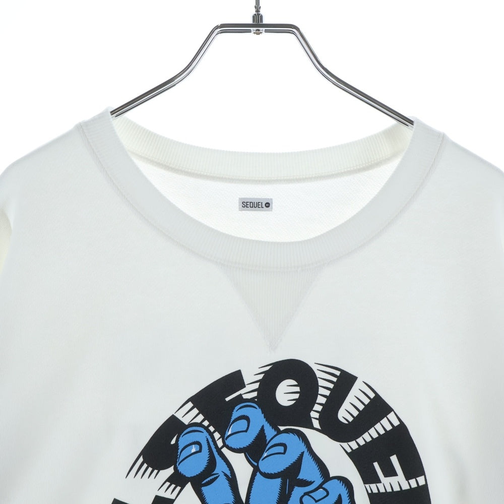 SEQUEL(シークエル) 25SS ×SANTA CRUZ CREW NECK SWEAT サンタクルーズ クルーネックスウェットトレーナー ホワイト