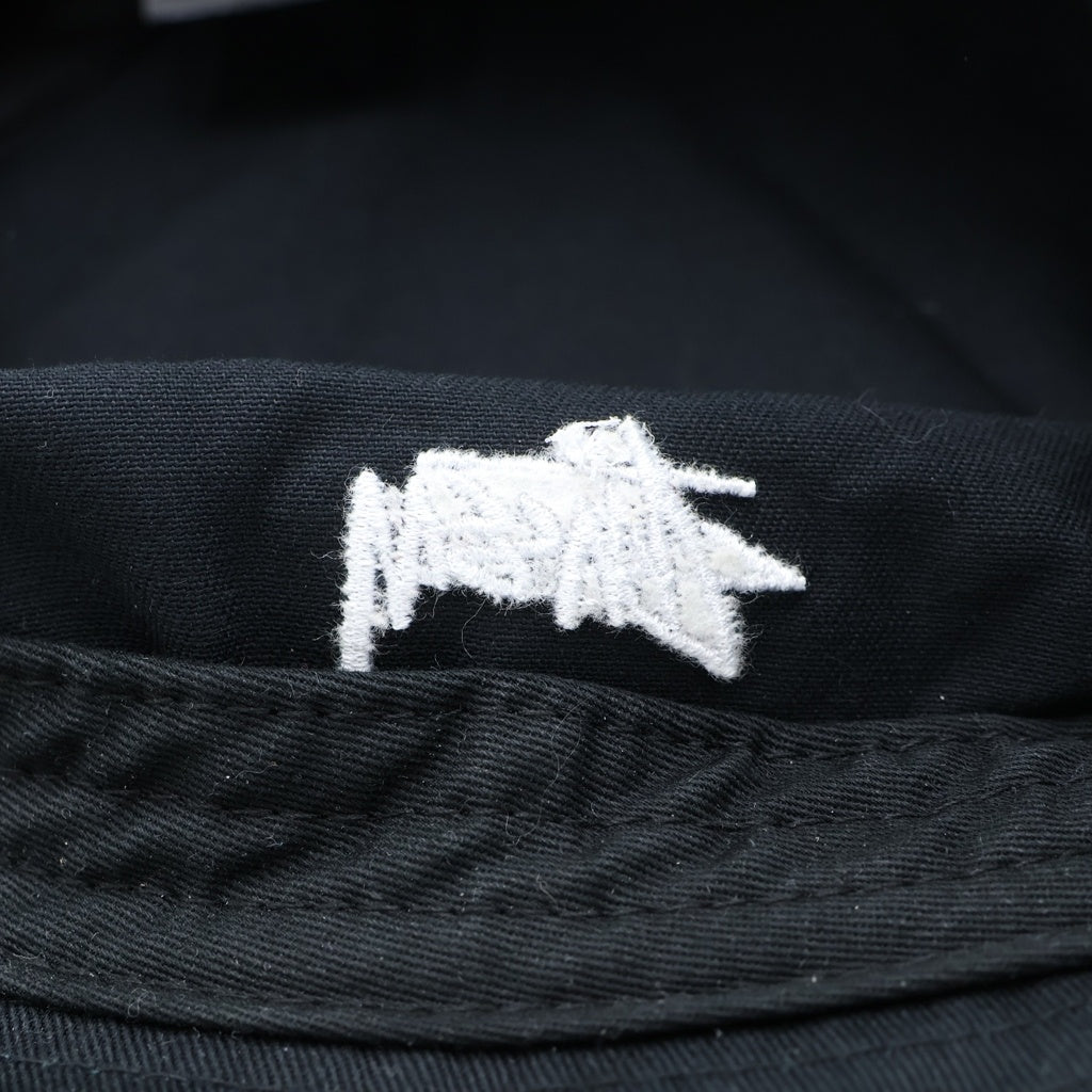 STUSSY(ステューシー) Logo Crusher Hat ロゴ クラッシャーハット バケットハット 帽子 ブラック