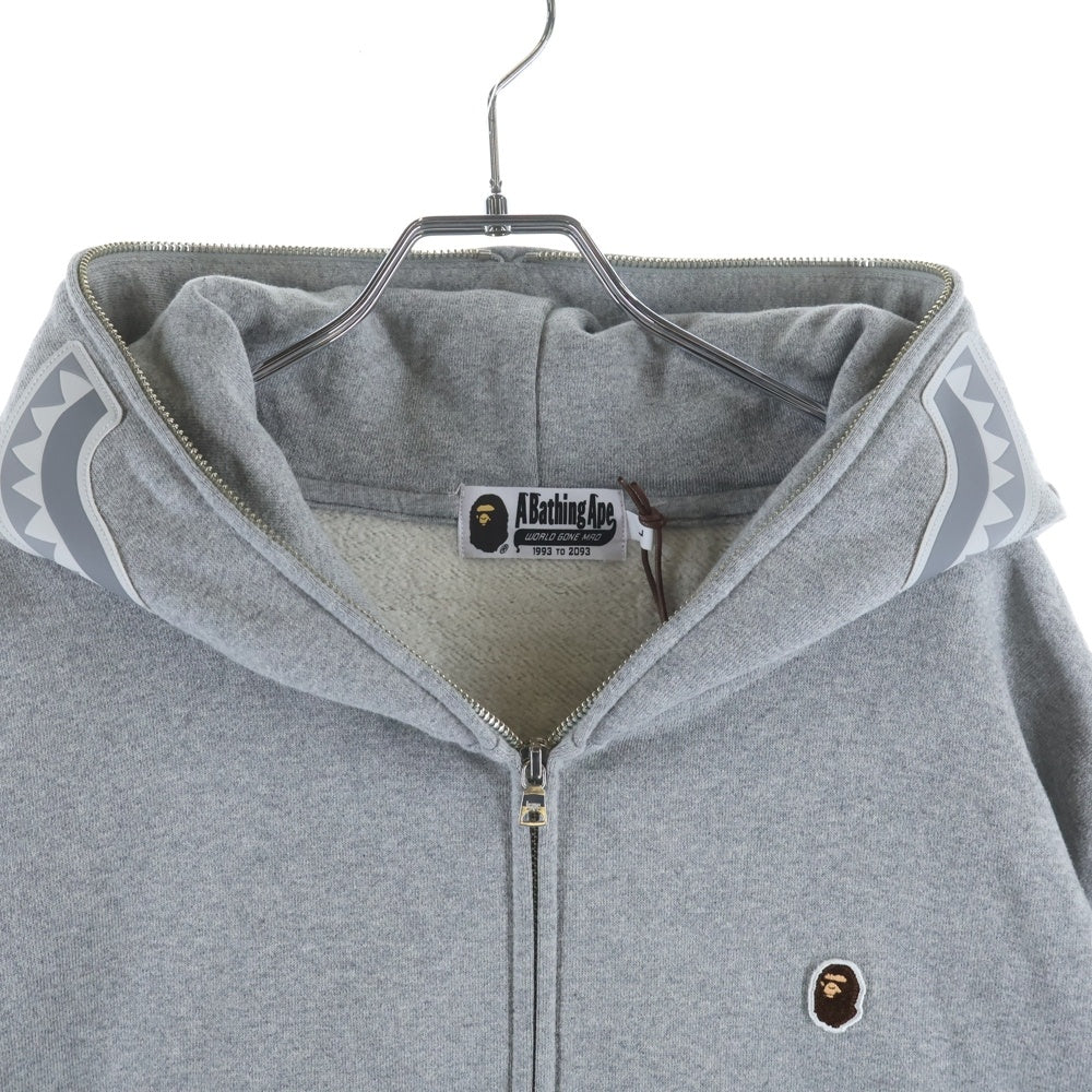 A BATHING APE(アベイシングエイプ) Shark Zip Parka シャーク フルジップ スウェットパーカー グレー 001ZPK801305M