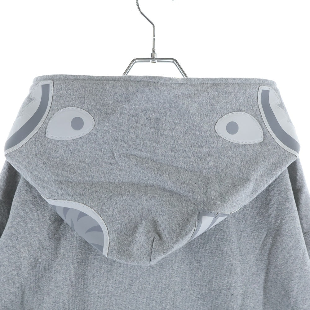 A BATHING APE(アベイシングエイプ) Shark Zip Parka シャーク フルジップ スウェットパーカー グレー 001ZPK801305M
