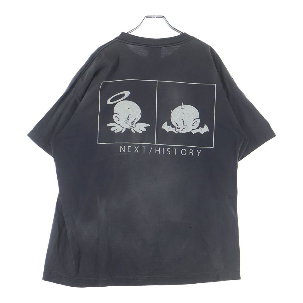 SAINT MICHAEL(セントマイケル) 24SS BAA_SS TEE ヴィンテージ加工 半袖Tシャツ チャコールグレー SM-YS8-0000-005