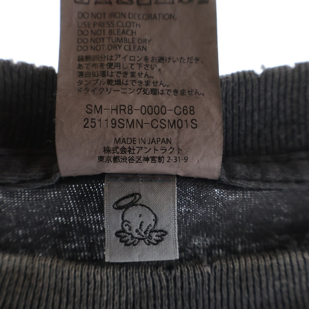 SAINT MICHAEL(セントマイケル) 25SS ×NEIGHBORHOOD STHD. SS TEE PRAY ネイバーフッド ヴィンテージ加工 半袖Tシャツ チャコールグレー SM-HR8-0000-C68