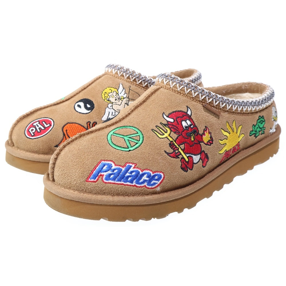 UGG(アグ) ×PALACE TASMAN パレス タスマン 刺繍 スリッパ スリッポン ブラウン