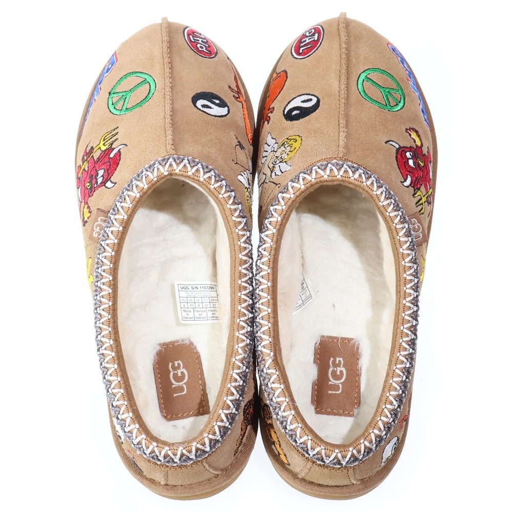 UGG(アグ) ×PALACE TASMAN パレス タスマン 刺繍 スリッパ スリッポン ブラウン