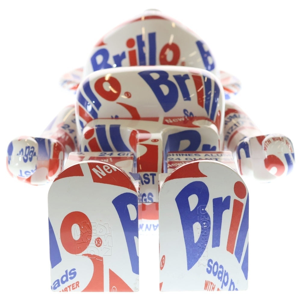 MEDICOM TOY(メディコムトイ) BE@RBRICK Andy Warhol Brillo アンディウォーホル 1000% ベアブリック ホワイト/ブルー/レッド フィギュア 人形