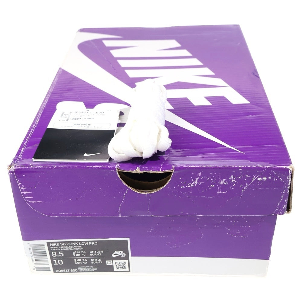 NIKE SB(ナイキエスビー) DUNK LOW PRO J-Pack Chicago BQ6817-600 ダンク ジェーパックシカゴ ローカットスニーカー レッド/ホワイト/ブラック US8.5/26.5cm