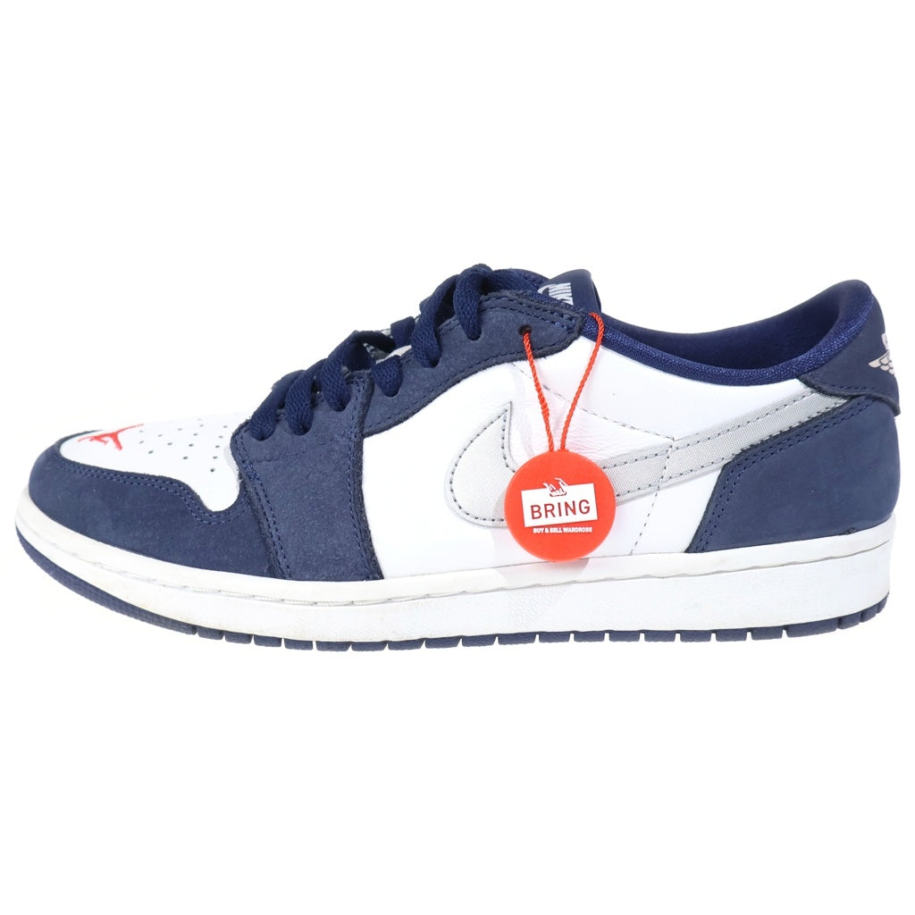 NIKE SB(ナイキエスビー) AIR JORDAN 1 LOW QS CJ7891-400 エアジョーダン1 クイックストライク ローカットスニーカー ホワイト/ネイビー US8.5/26.5cm