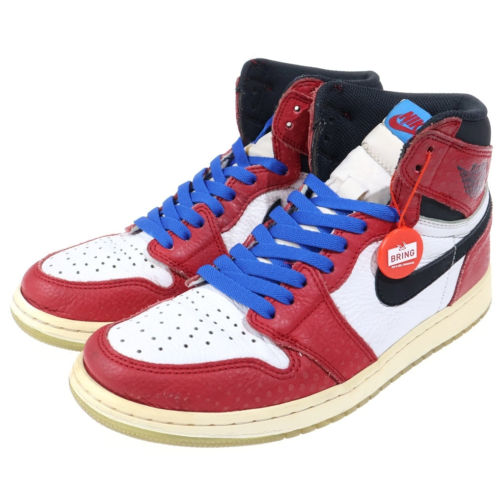 NIKE(ナイキ) AIR JORDAN 1 RETRO HIGH ORIGIN STORY 555088-602 エアジョーダン1 レトロ オリジナルストーリー ハイカットスニーカー レッド/ホワイト US9/27cm