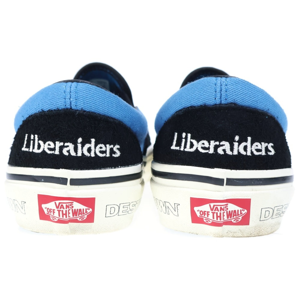 VANS(ヴァンズ) ×LIBERAIDERS CLASSIC SLIP-ON 98 DX VN0A3JEX7MN リベレイダース クラシックスリッポン98 ローカットスニーカー ブラック/ブルー US8.5/26.5cm