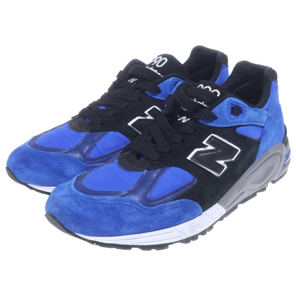 New Balance(ニューバランス) M990PL2 異素材切替 ローカットスニーカー USA製 ブルー/ブラック YS8.5/26.5cm