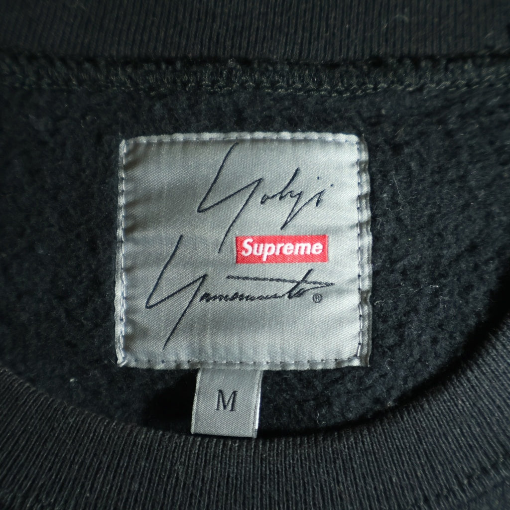 SUPREME(シュプリーム) 20AW ×Yohji Yamamoto Crewneck ヨウジヤマモト ロゴプリント クルーネック スウェットトレーナー ブラック