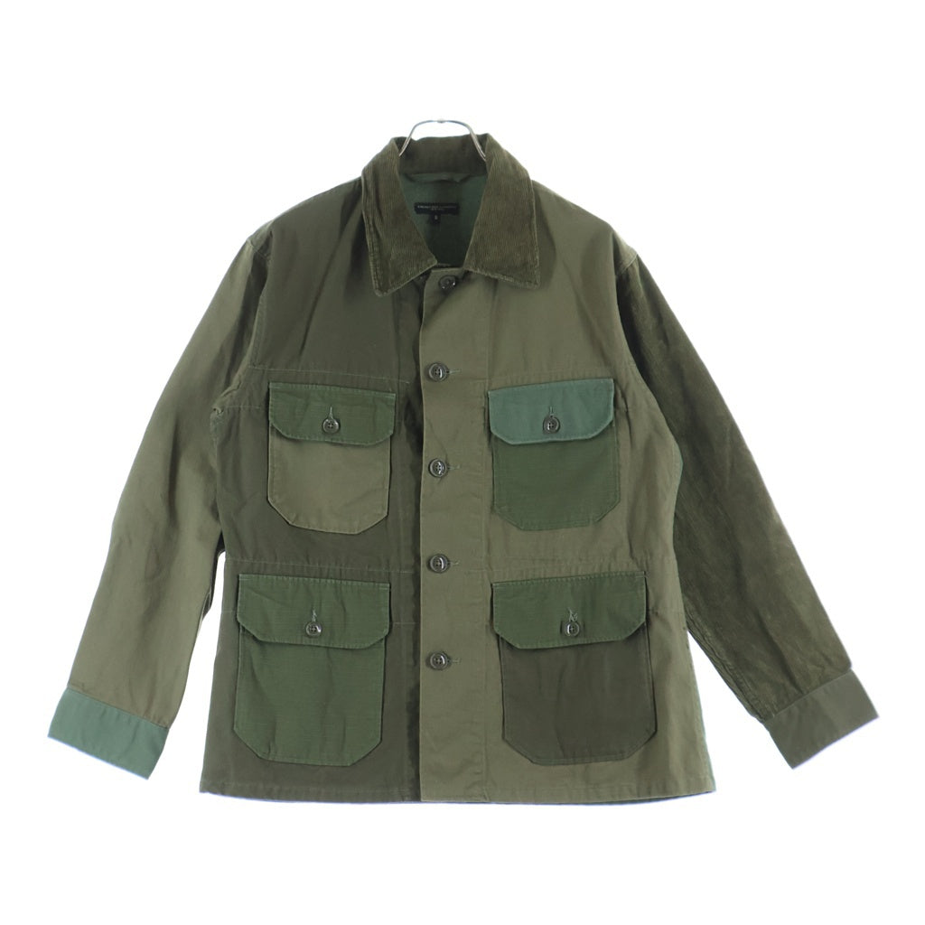 Engineered Garments(エンジニアド ガーメンツ) ×Beams Plus Camp Jacket ビームスプラス別注 マルチポケット クレイジーパターン シャツジャケット ミリタリー 長袖シャツ カーキ