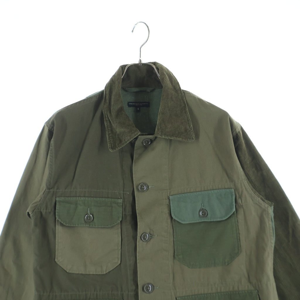 Engineered Garments(エンジニアド ガーメンツ) ×Beams Plus Camp Jacket ビームスプラス別注 マルチポケット クレイジーパターン シャツジャケット ミリタリー 長袖シャツ カーキ